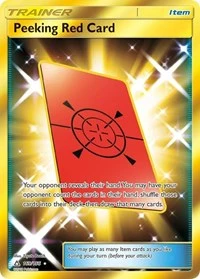 POKEMON Peeking Red Card (Secret Rare)
